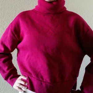 ZARA red turtleneck pullover